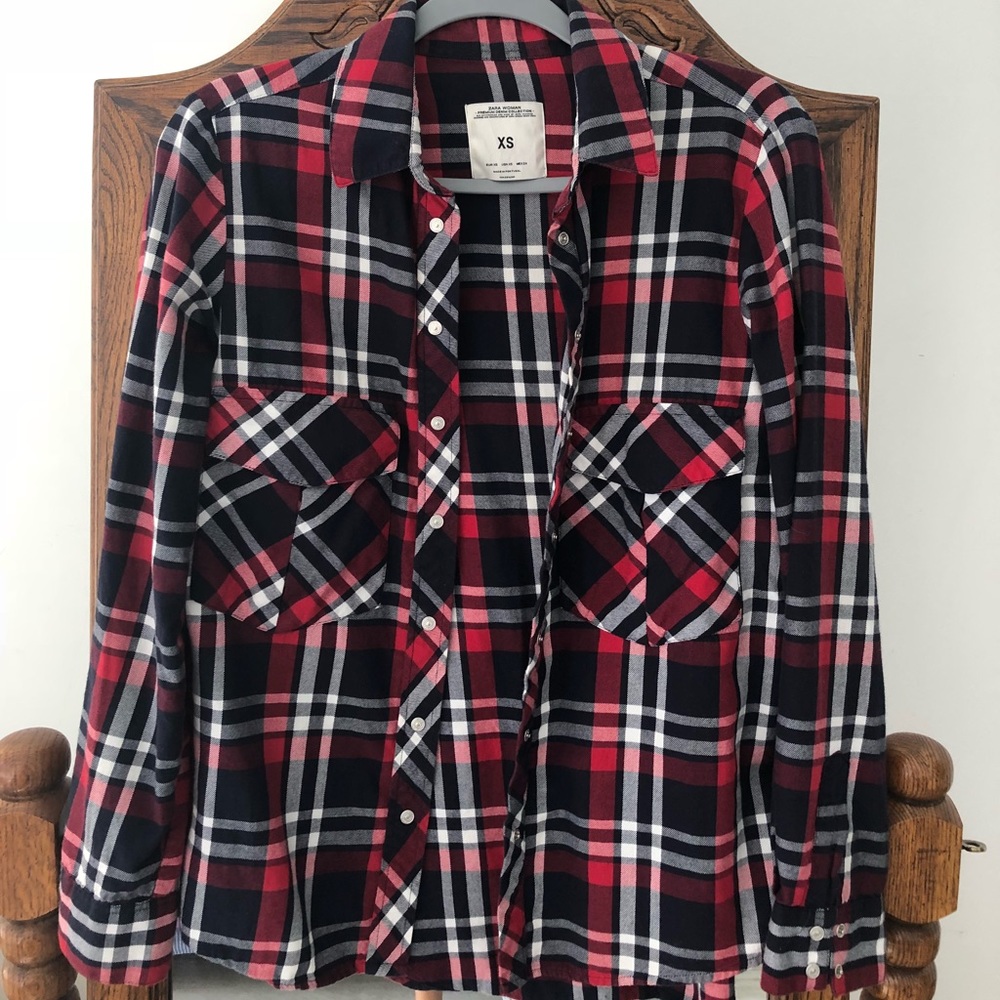 Zara plaid oversized shirt